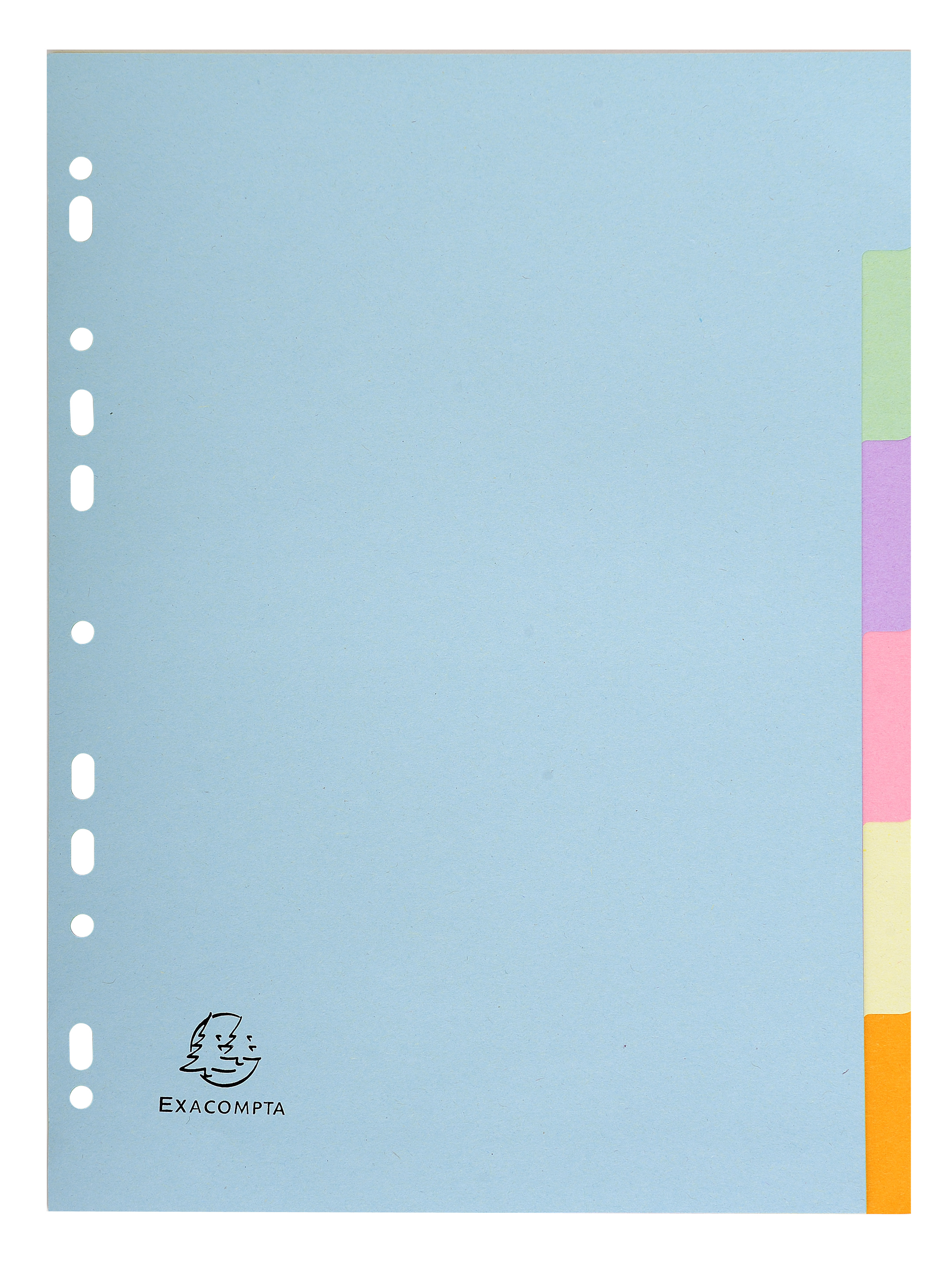 EXAC TABKAART 6TABS A4 FELLE KLEUREN