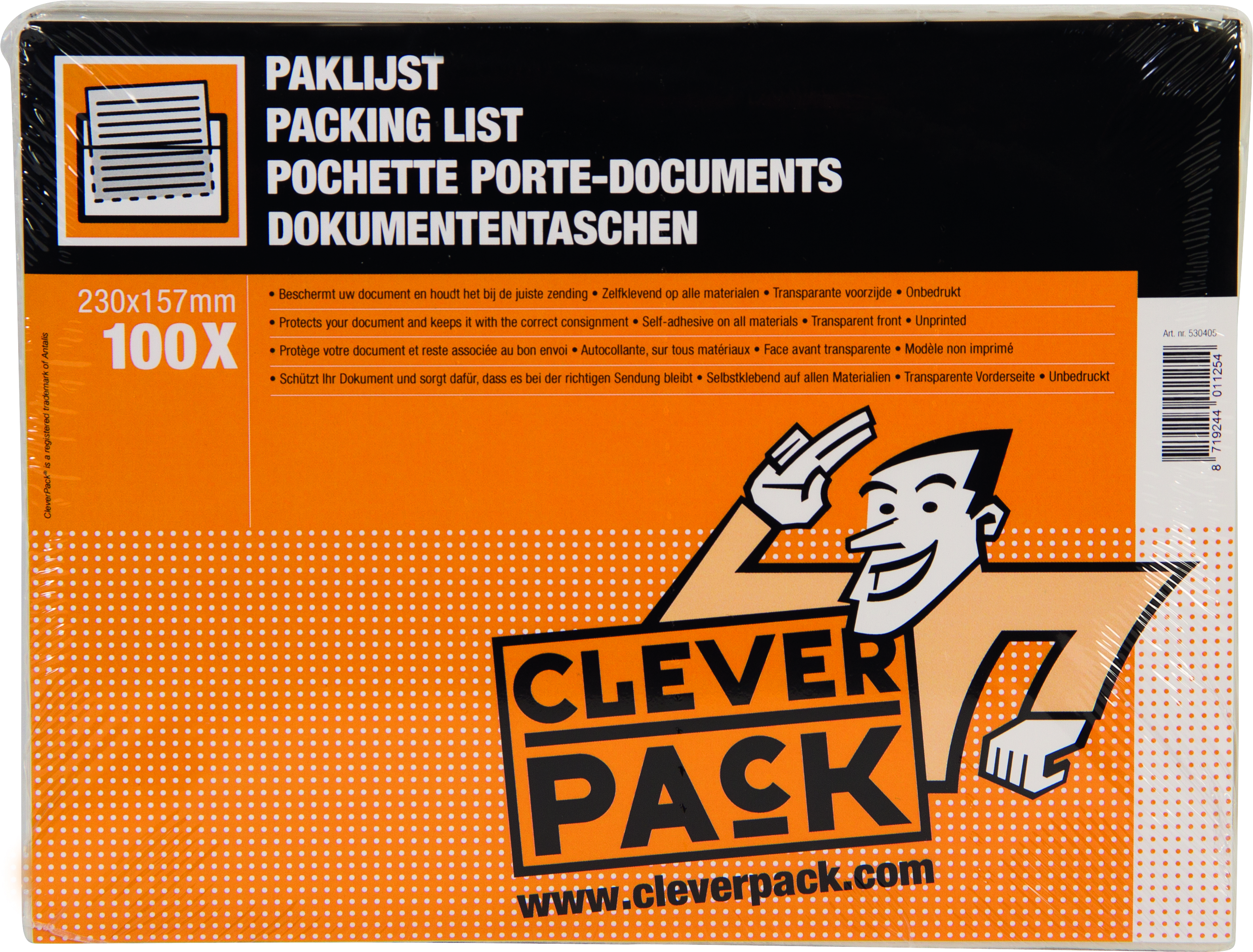 CLEVERPACK PACKING LIST 230x157 MM ONBEDRUKT 100st