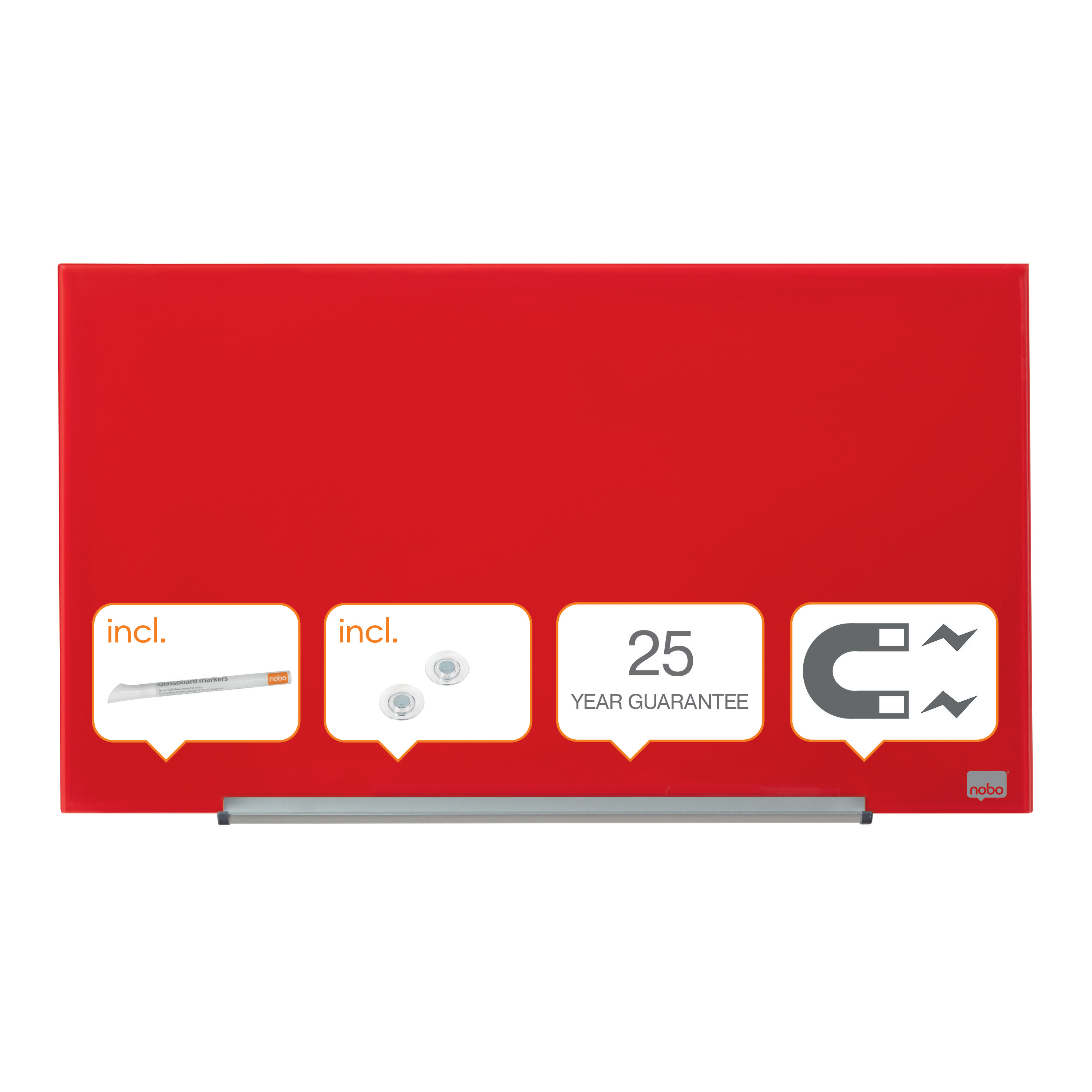 NOBO DIAMOND GLASBORD ROOD 67,7X38,1