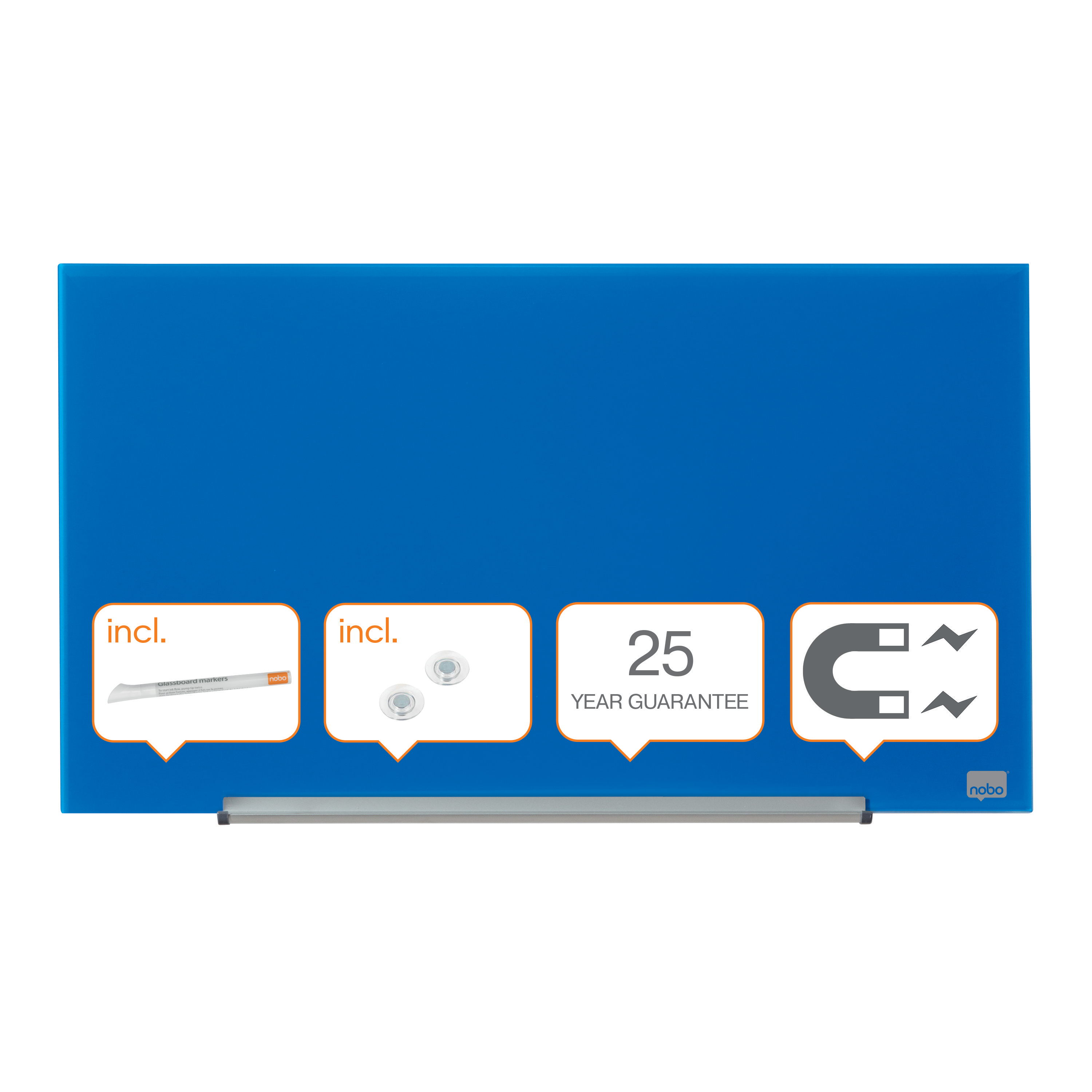 NOBO DIAMOND GLASBORD BLAUW 67,7X38,1